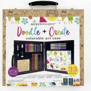 33 Piece Doodle and Create Colorable Premium Art Set with Bonus Case.